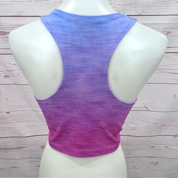 Evolution and Creation Ombre Space Dye Crop Tank Top Sports Bra - Picture 3 of 5